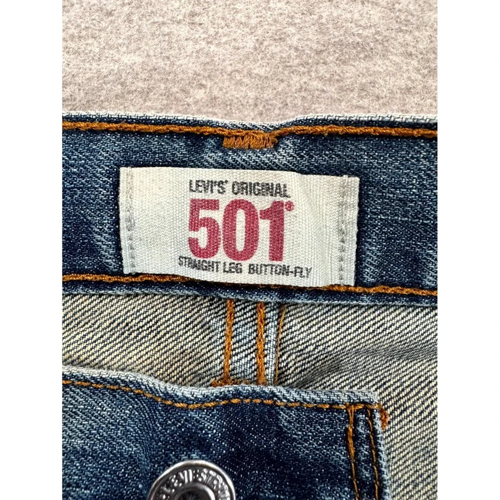 Vintage Levi's 501 Original Jeans Mens 40x30 Blue Denim Straight Leg Button Fly